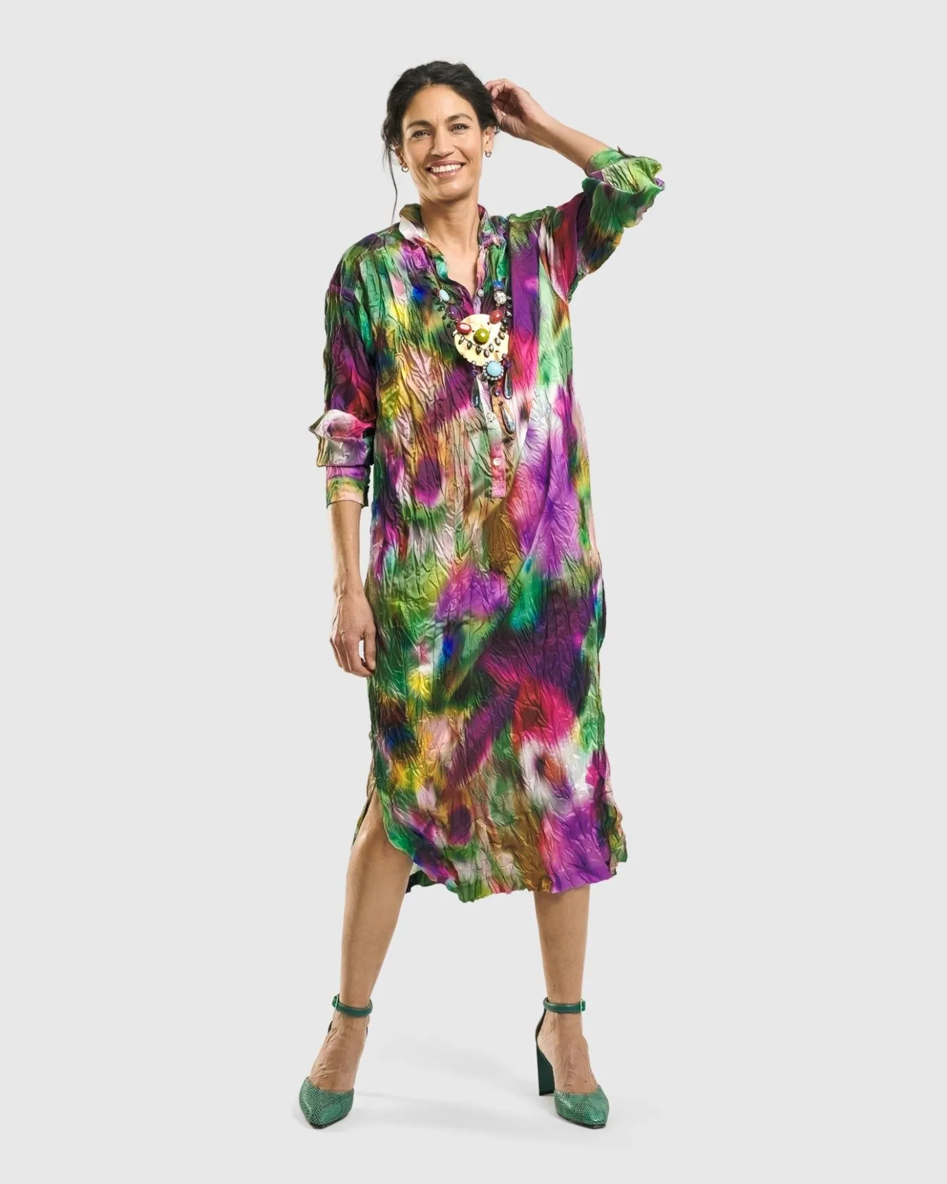 Women Alembika Dresses<Celestia Crinkle Dress, Watercolor