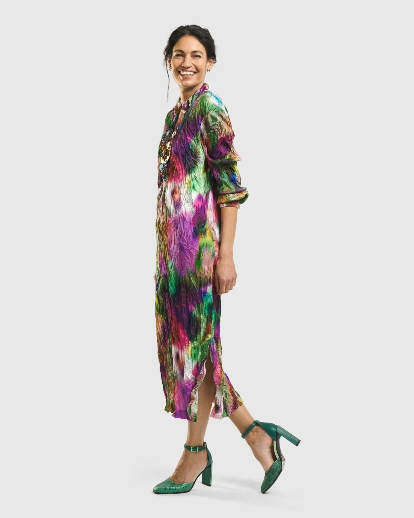 Women Alembika Dresses<Celestia Crinkle Dress, Watercolor