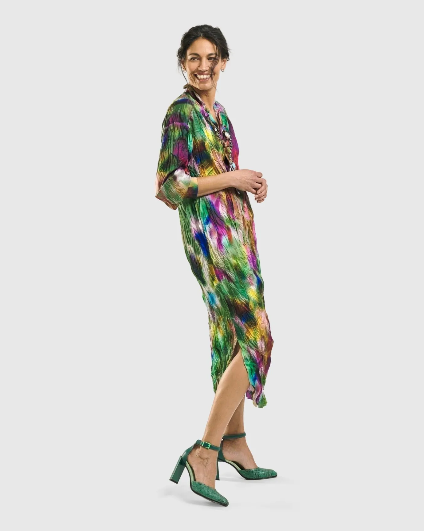 Women Alembika Dresses<Celestia Crinkle Dress, Watercolor