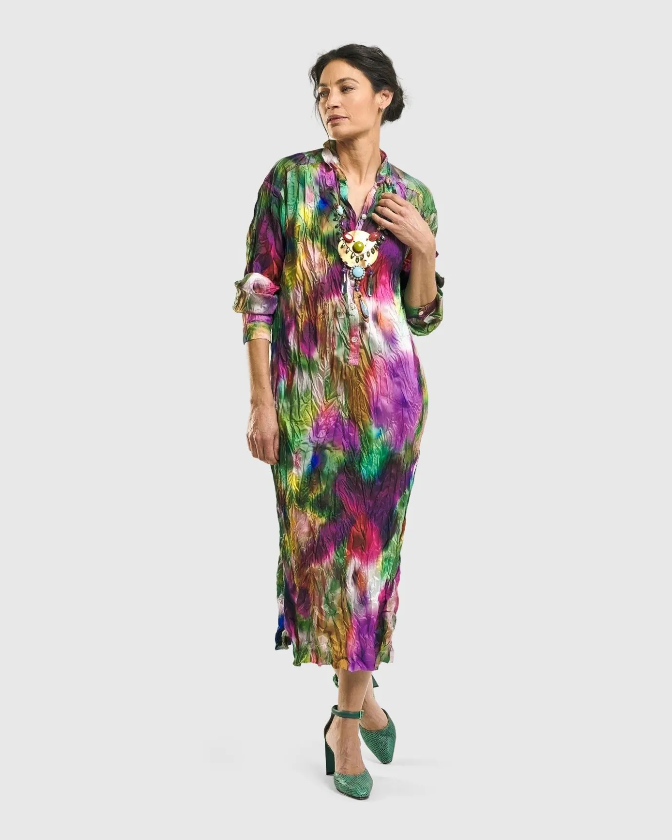Women Alembika Dresses<Celestia Crinkle Dress, Watercolor