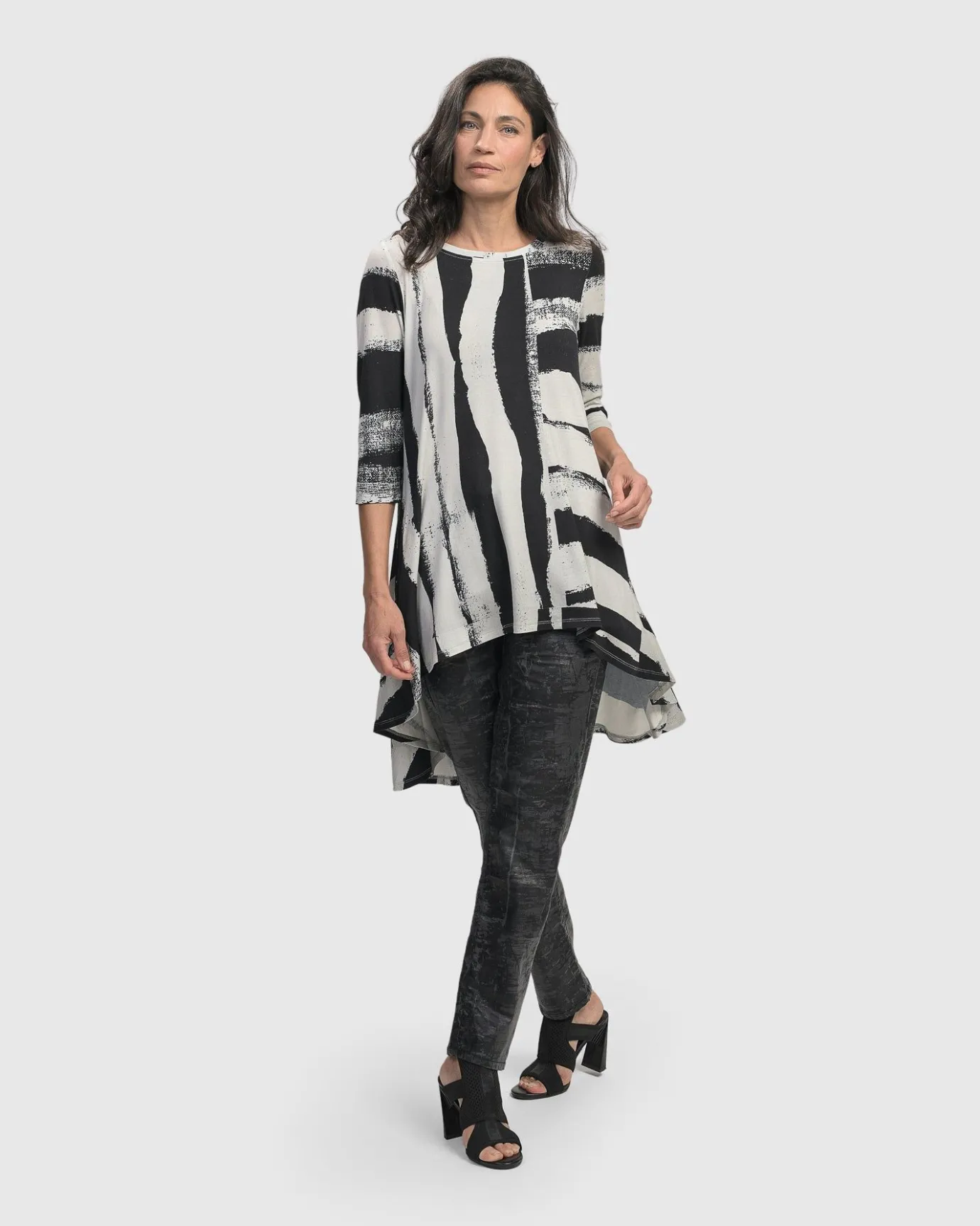 Women Alembika Tops & Tunics<Charisma Swing Hi-Lo Tunic Top, Grunge