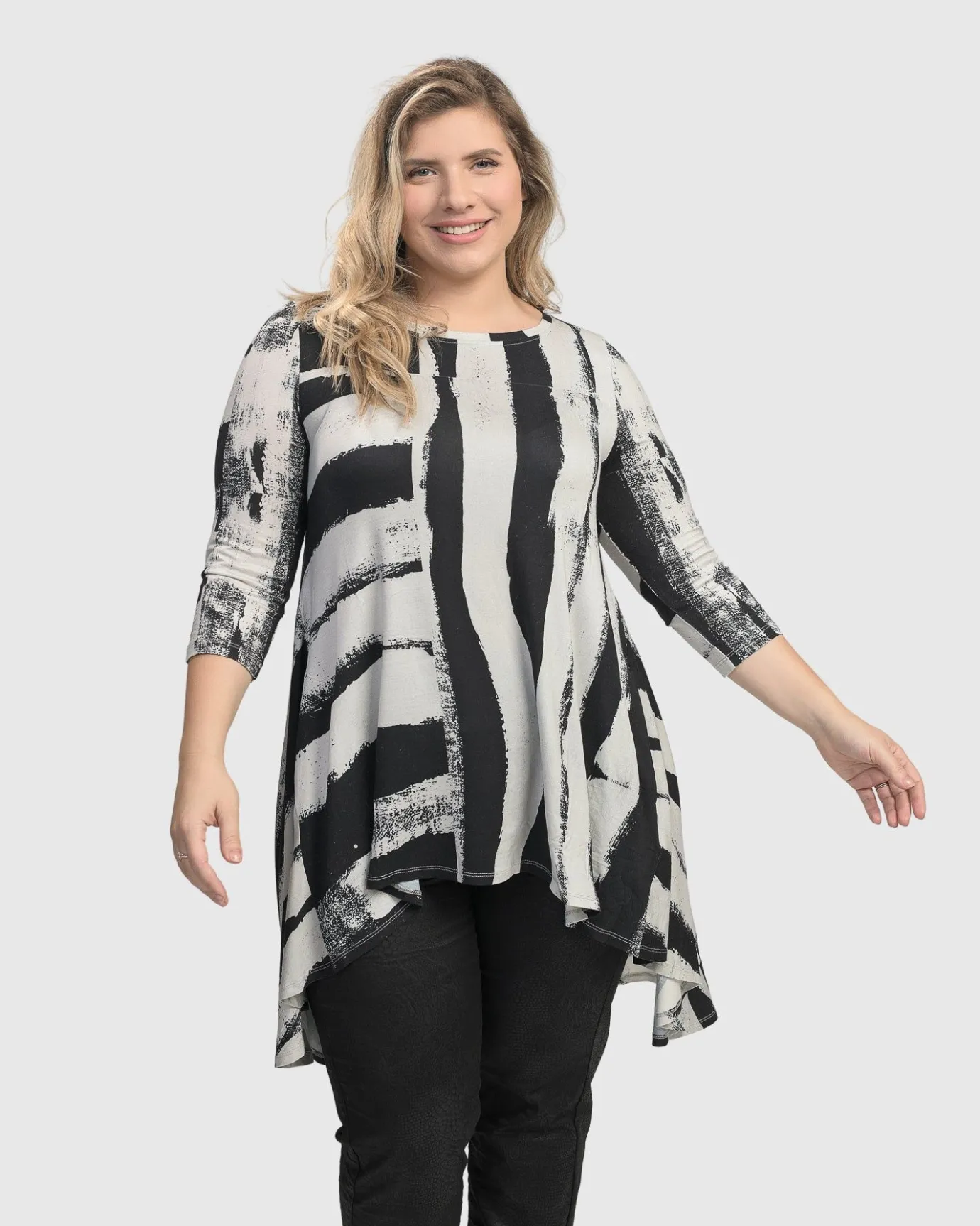 Women Alembika Tops & Tunics<Charisma Swing Hi-Lo Tunic Top, Grunge
