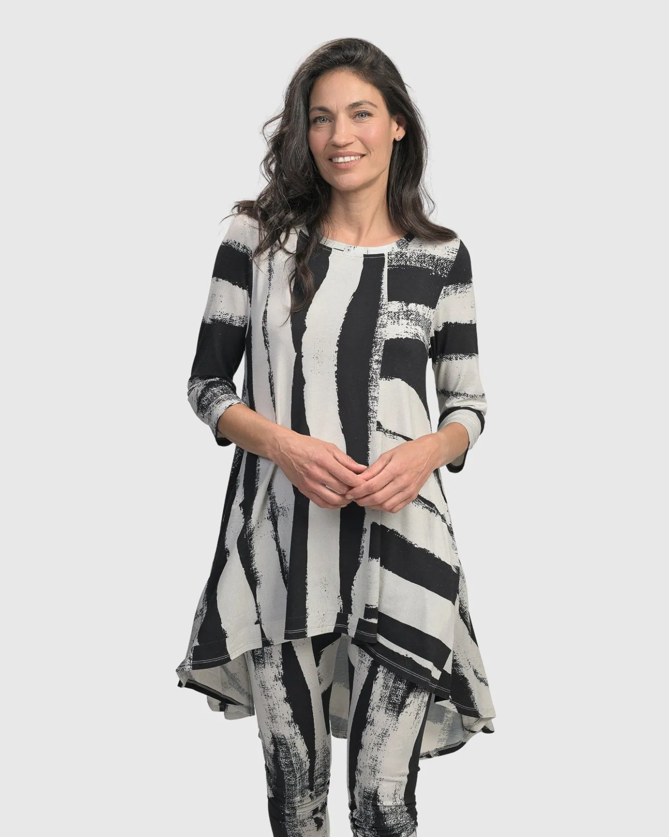 Women Alembika Tops & Tunics<Charisma Swing Hi-Lo Tunic Top, Grunge