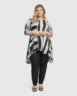 Women Alembika Tops & Tunics<Charisma Swing Hi-Lo Tunic Top, Grunge