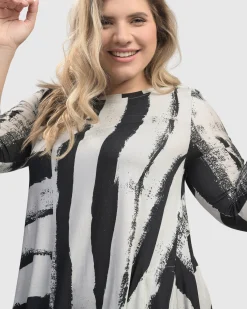 Women Alembika Plus<Charisma Swing Hi-Lo Tunic Top, Grunge