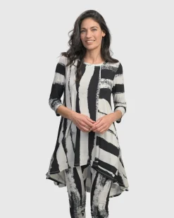 Women Alembika Plus<Charisma Swing Hi-Lo Tunic Top, Grunge