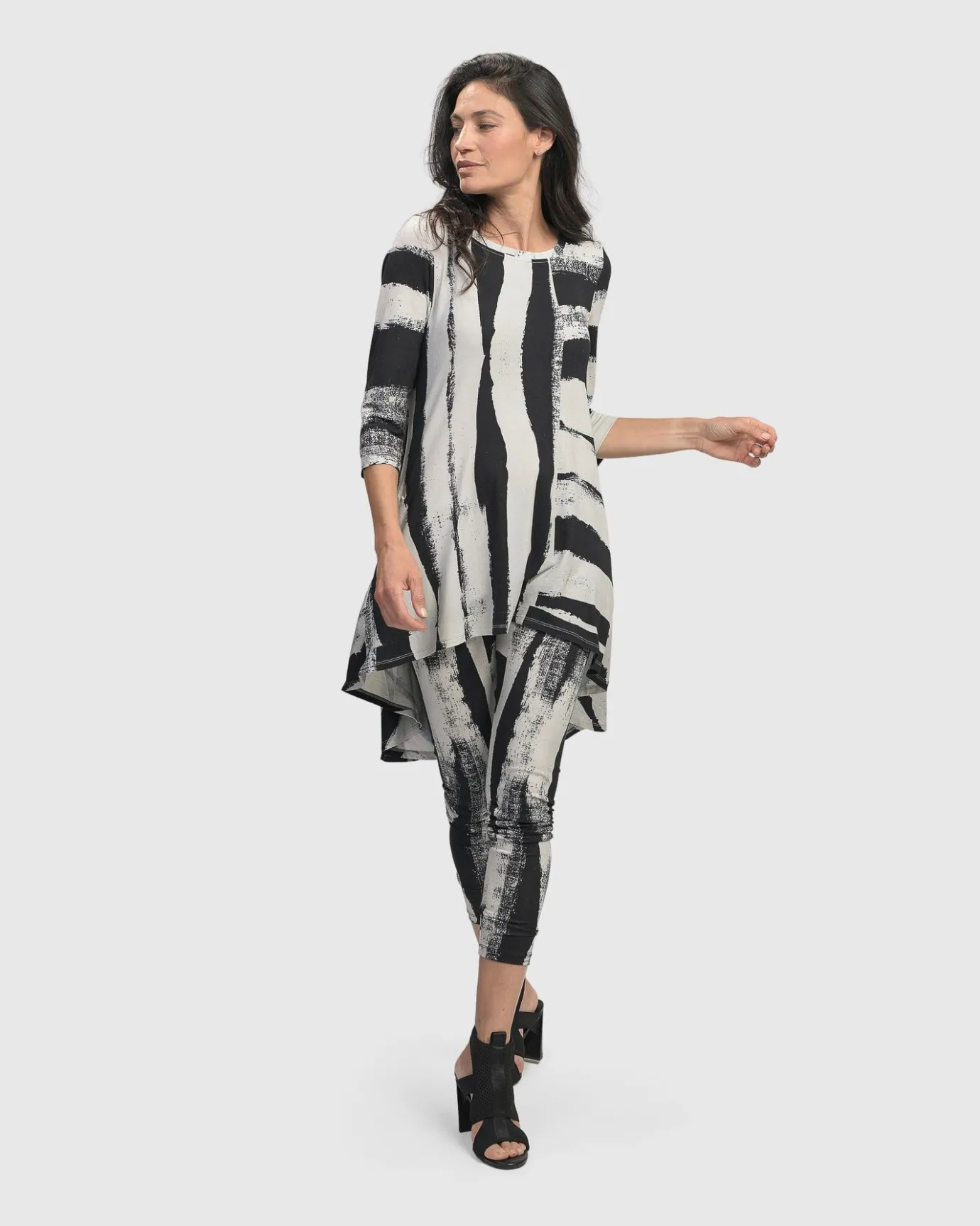 Women Alembika Plus<Charisma Swing Hi-Lo Tunic Top, Grunge
