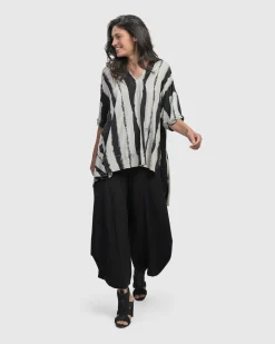 Women Alembika Tops & Tunics<Charisma V Neck Hi-Lo Trapeze Top, Grunge