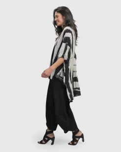 Women Alembika Tops & Tunics<Charisma V Neck Hi-Lo Trapeze Top, Grunge