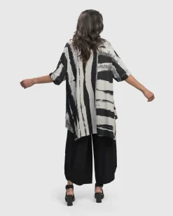 Women Alembika Tops & Tunics<Charisma V Neck Hi-Lo Trapeze Top, Grunge