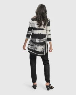 Women Alembika Tops & Tunics<Charisma V Neck Tunic Top, Grunge