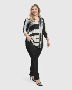 Women Alembika Tops & Tunics<Charisma V Neck Tunic Top, Grunge