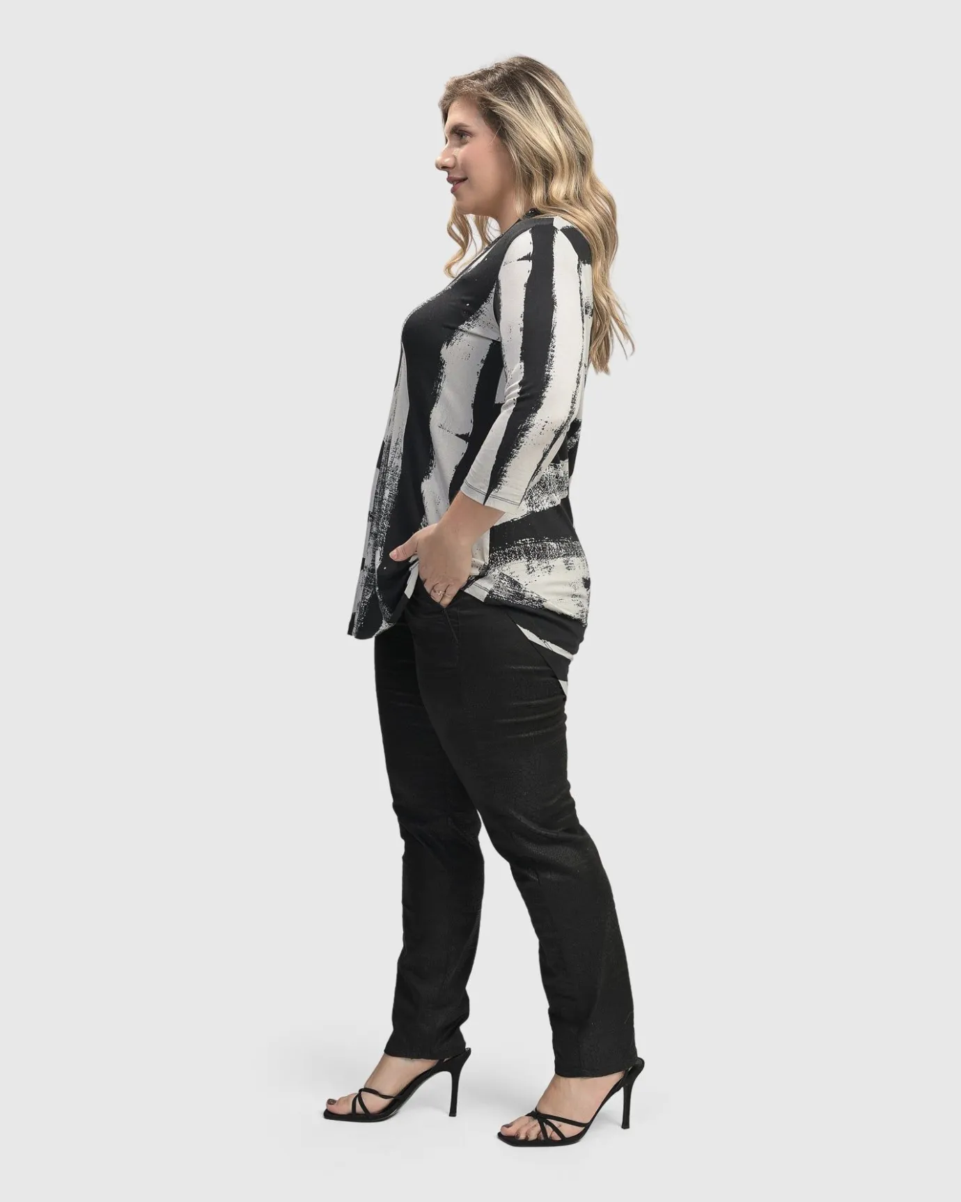 Women Alembika Tops & Tunics<Charisma V Neck Tunic Top, Grunge