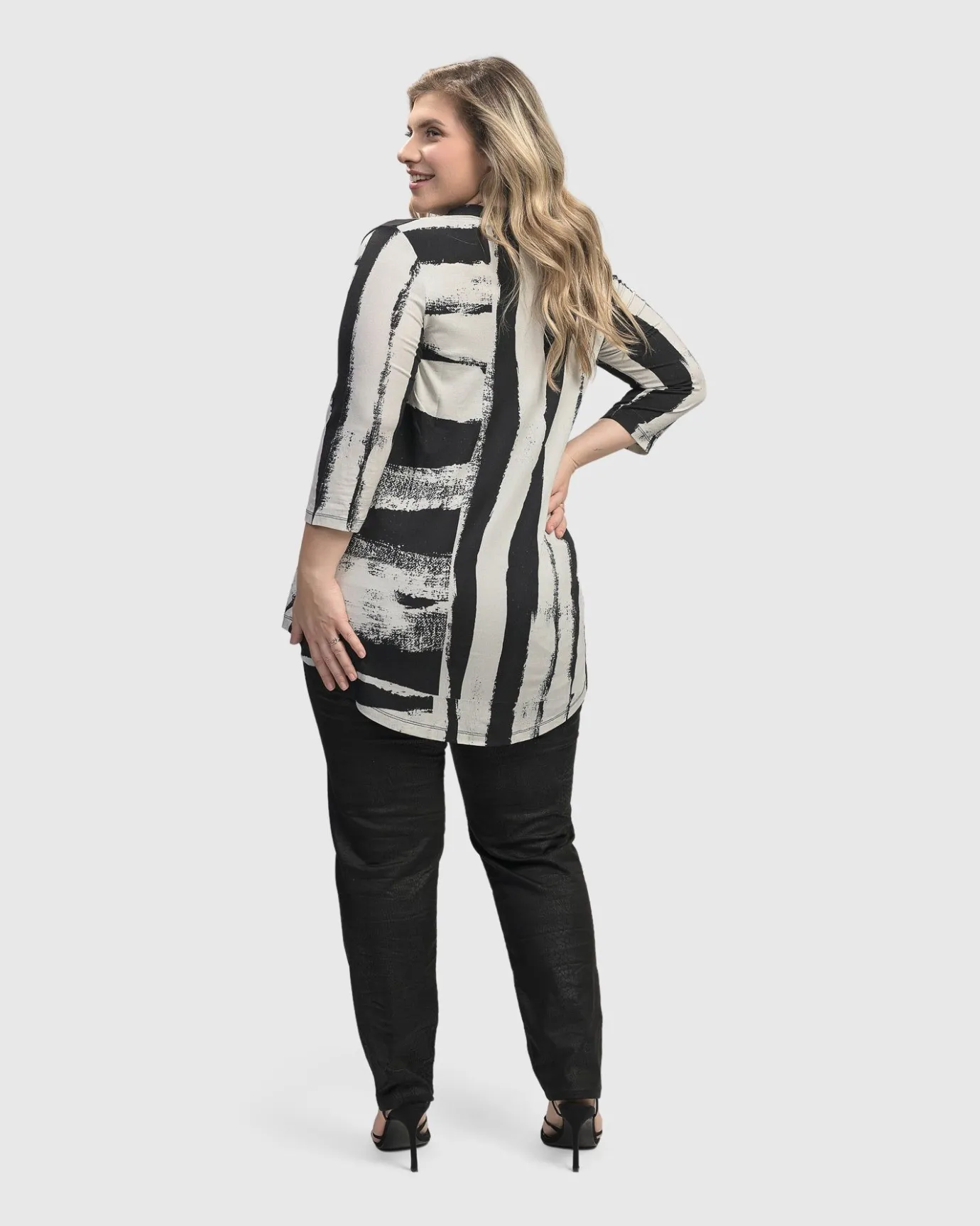 Women Alembika Tops & Tunics<Charisma V Neck Tunic Top, Grunge