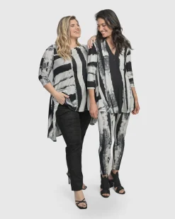 Women Alembika Tops & Tunics<Charisma V Neck Tunic Top, Grunge