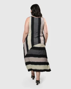Women Alembika Plus<Charlie Crinkle Tank Dress, Stripe