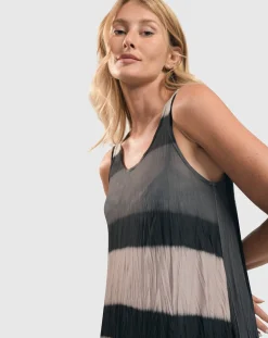 Women Alembika Plus<Charlie Crinkle Tank Dress, Stripe