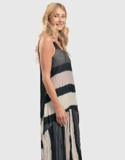 Women Alembika Plus<Charlie Crinkle Tank Dress, Stripe