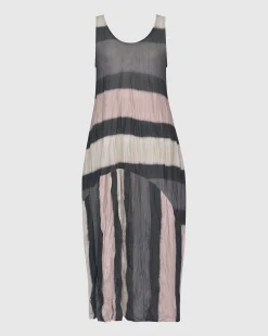 Women Alembika Plus<Charlie Crinkle Tank Dress, Stripe