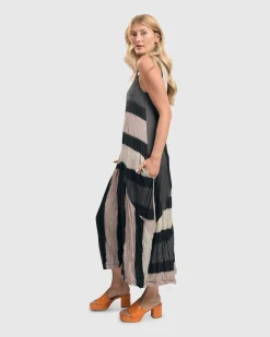 Women Alembika Dresses<Charlie Crinkle Tank Dress, Stripe