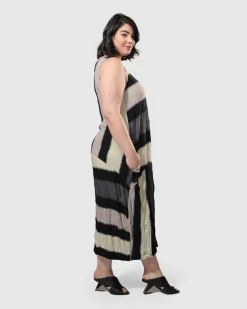 Women Alembika Dresses<Charlie Crinkle Tank Dress, Stripe