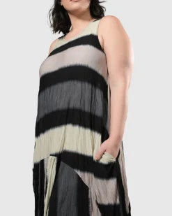 Women Alembika Dresses<Charlie Crinkle Tank Dress, Stripe
