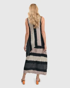 Women Alembika Dresses<Charlie Crinkle Tank Dress, Stripe
