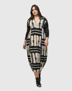 Women Alembika Dresses<Chicha Cocoon Dress, Savanna