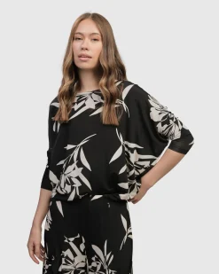 Women Alembika Plus<Ciao Ciao Blouson Top, Floral