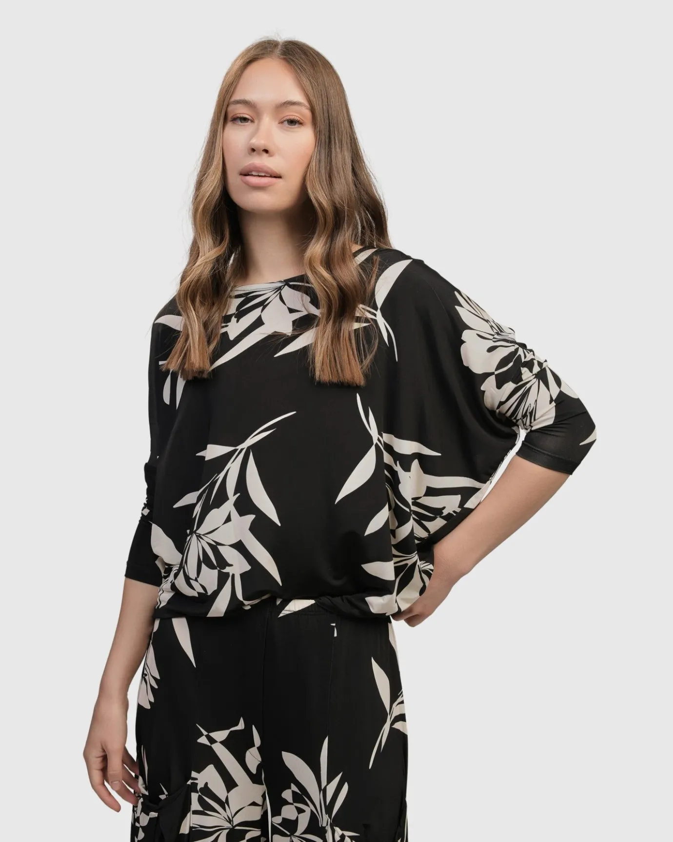 Women Alembika Plus<Ciao Ciao Blouson Top, Floral