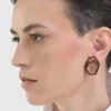 Women Alembika Accessories<Cinnamon Faceted Clip Earrings, Brown