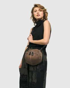 Women Alembika Bags & Pouches<Circle Canteen Bag, Wood