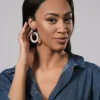 Women Alembika Jewelry<Circle Duet Earrings, Frost