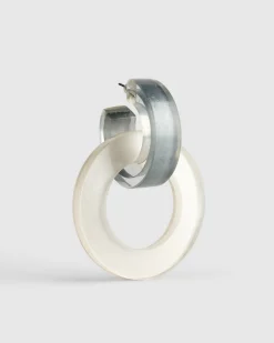 Women Alembika Jewelry<Circle Duet Earrings, Frost