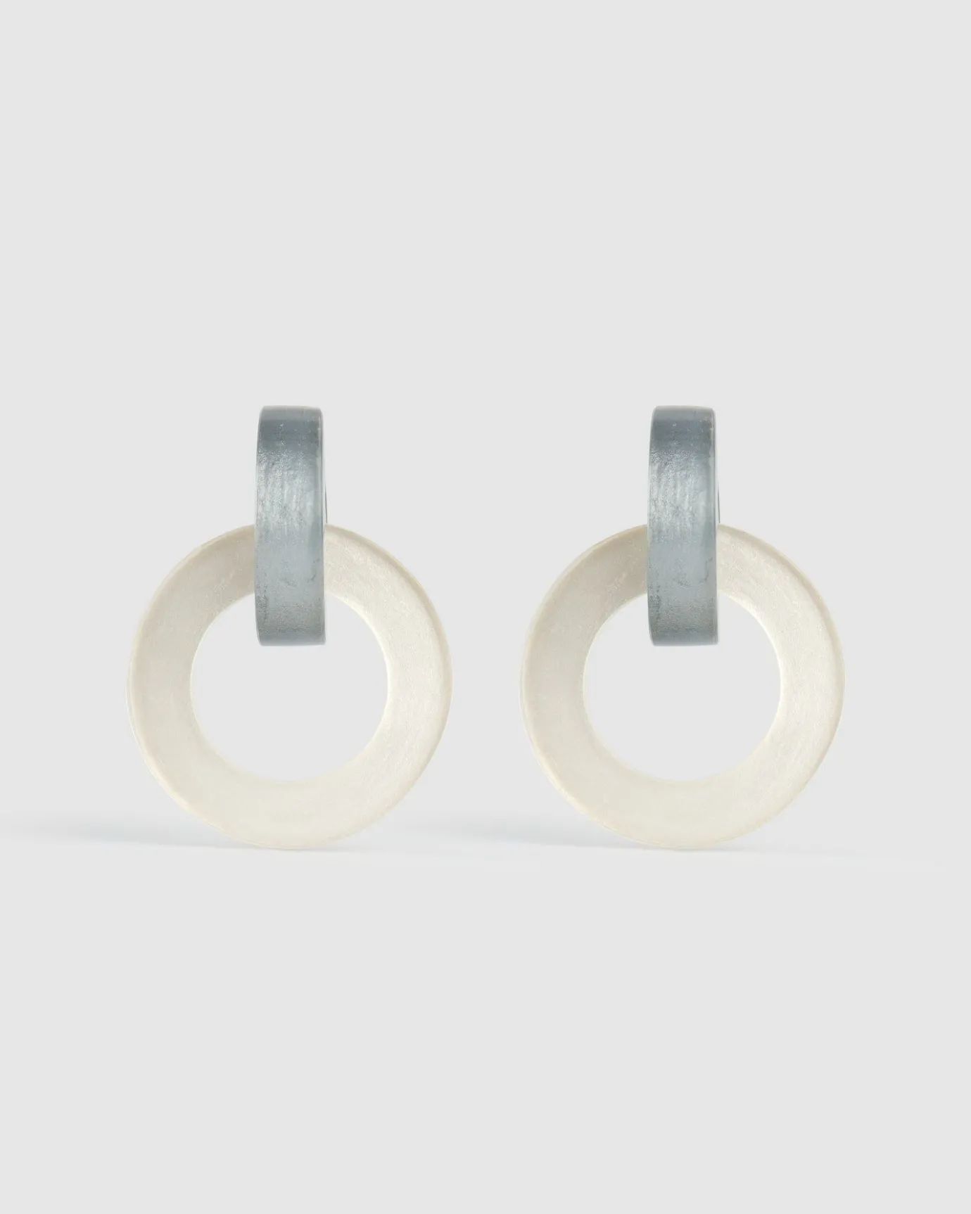Women Alembika Accessories<Circle Duet Earrings, Frost
