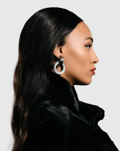 Women Alembika Jewelry<Circle Duet Earrings, Starlight