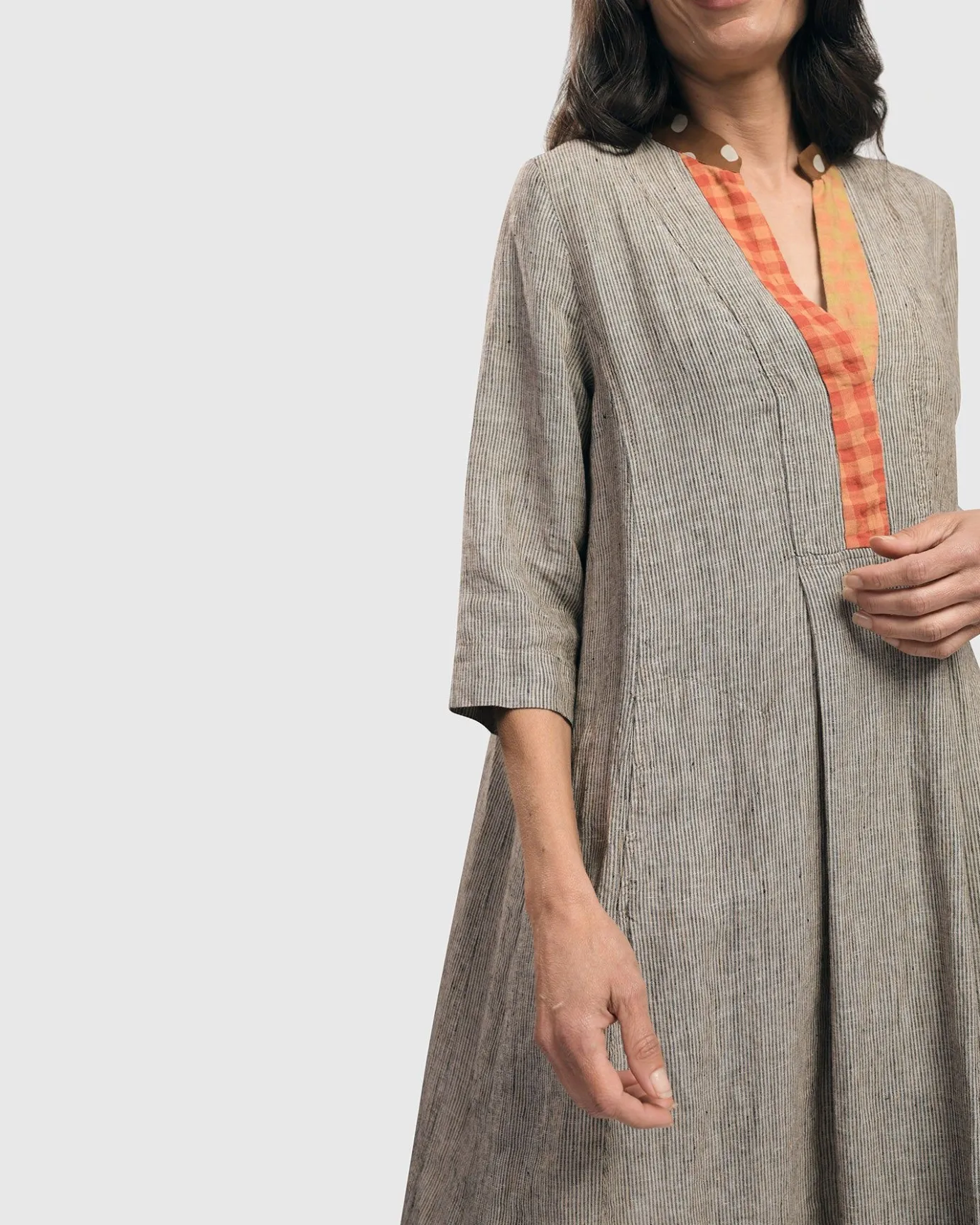 Women Alembika Dresses<Cool Breeze Linen Maxi Dress, Ecru