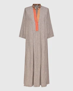 Women Alembika Dresses<Cool Breeze Linen Maxi Dress, Ecru