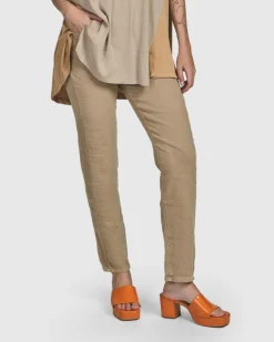 Women Alembika Plus<Cotton Iconic Stretch Cotton Jeans, Sand