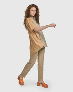 Women Alembika Plus<Cotton Iconic Stretch Cotton Jeans, Sand