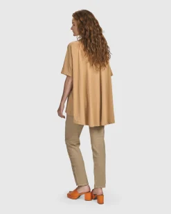Women Alembika Pants & Skirts<Cotton Iconic Stretch Cotton Jeans, Sand
