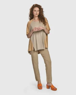 Women Alembika Pants & Skirts<Cotton Iconic Stretch Cotton Jeans, Sand