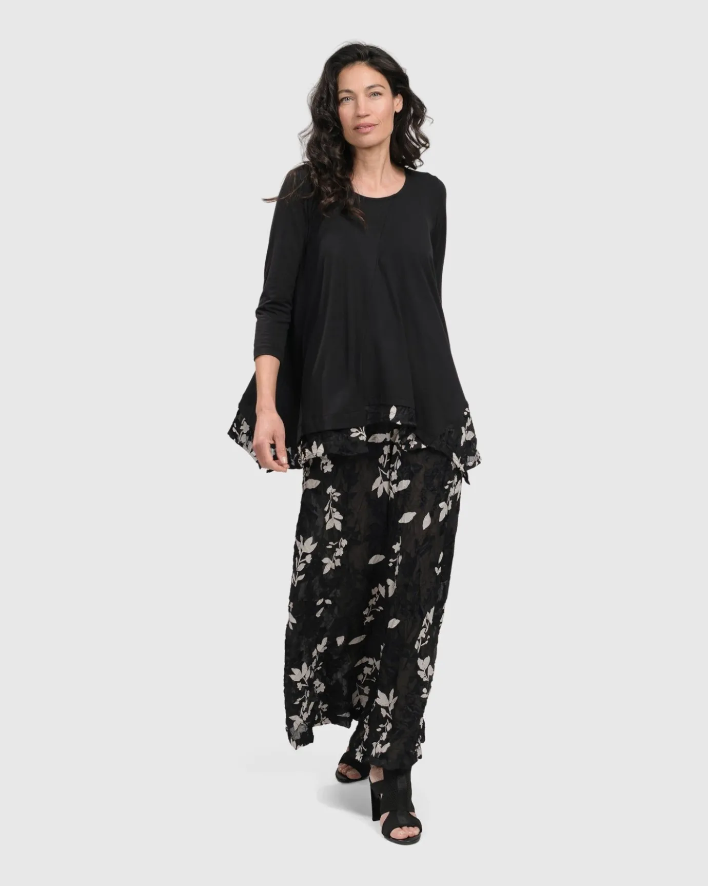 Women Alembika Plus<Cultured Club Knit Top, Leaves
