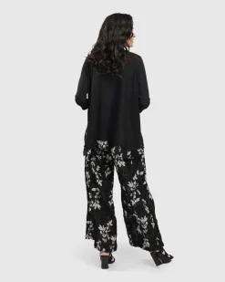 Women Alembika Pants & Skirts<Cultured Club Palazzo Pants, Leaves