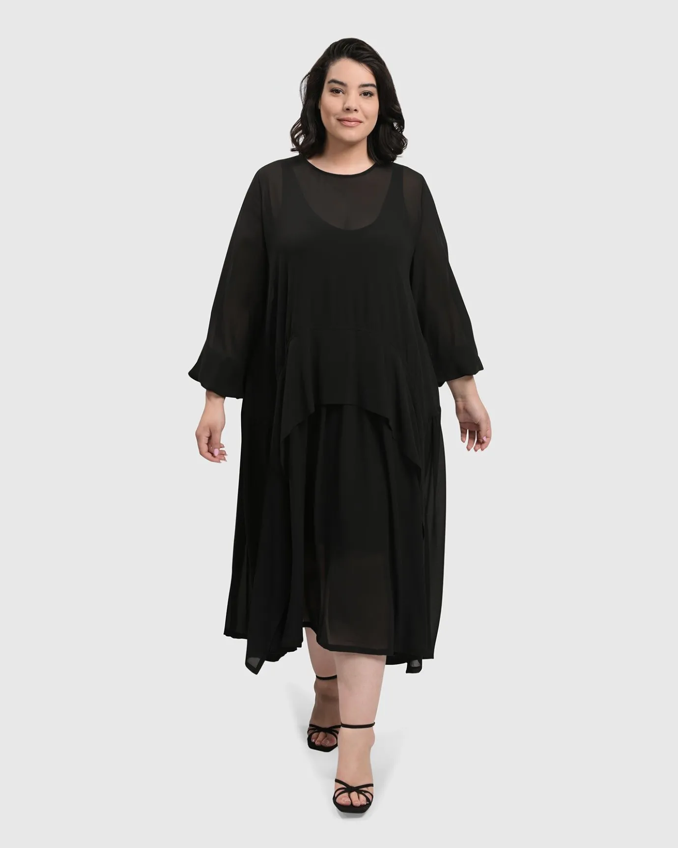 Women Alembika Plus<Cultured Club Popover Dress, Black
