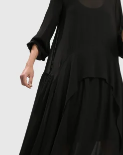 Women Alembika Plus<Cultured Club Popover Dress, Black