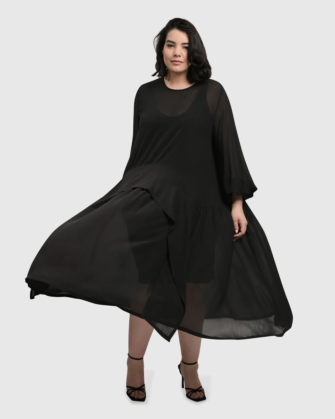 Women Alembika Plus<Cultured Club Popover Dress, Black