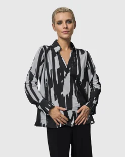 Women Alembika Tops & Tunics<Cyber V-Neck Pullover Top, Brush