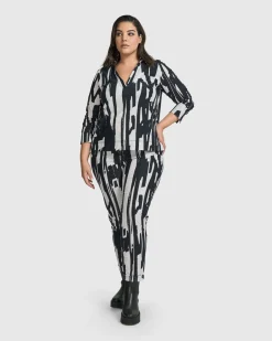 Women Alembika Tops & Tunics<Cyber V-Neck Pullover Top, Brush