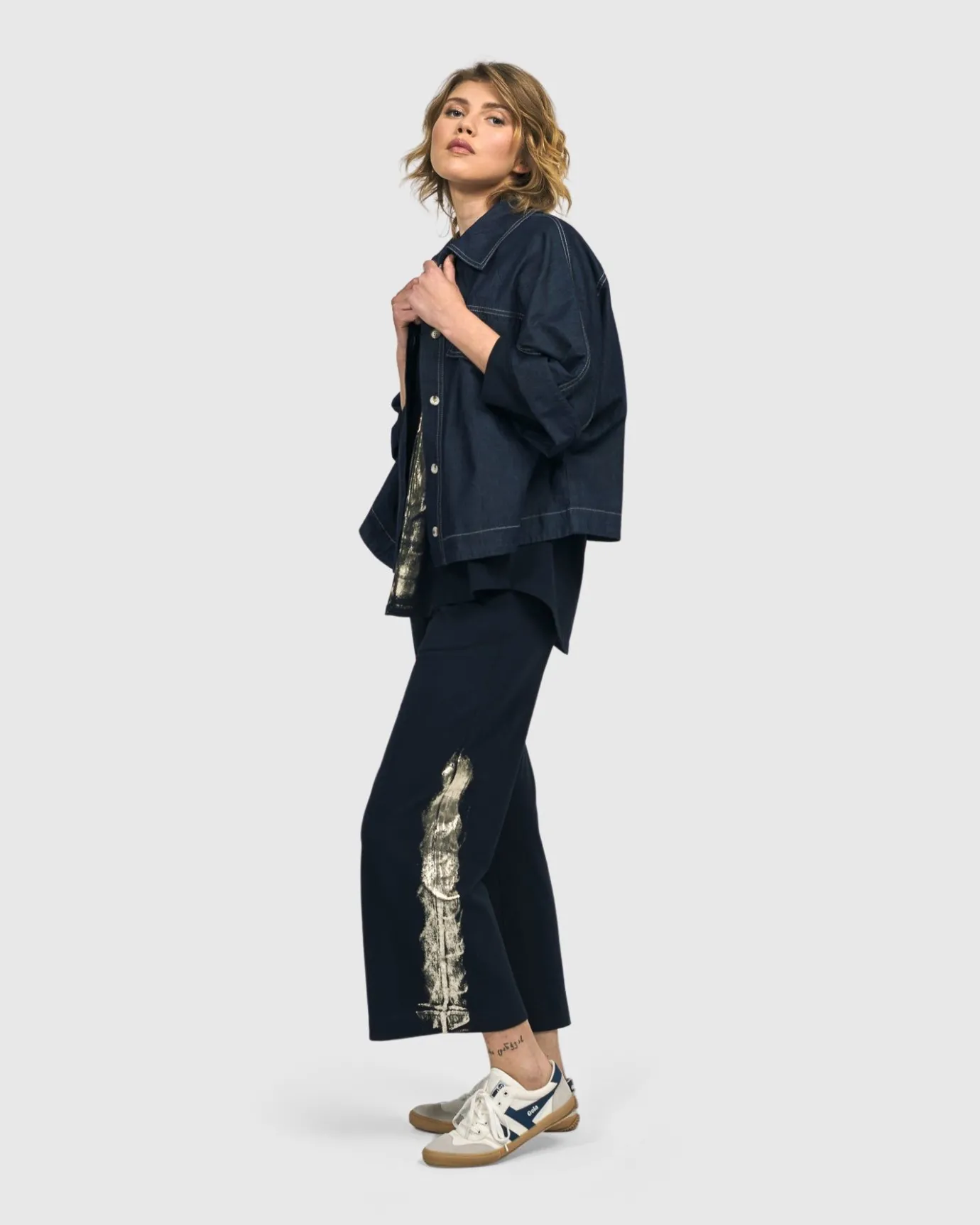 Women Alembika Jackets<Dallas Cropped Shirt Jacket, Denim